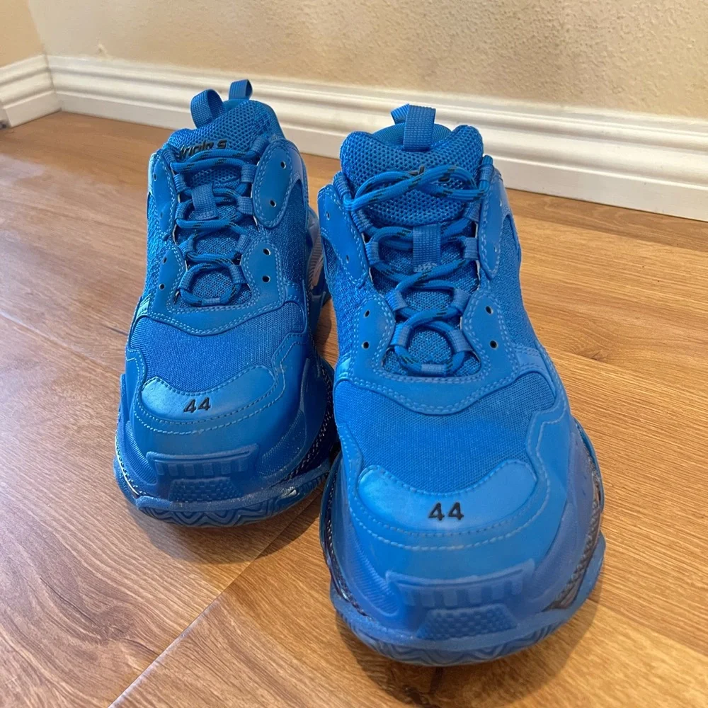 BALENCIAGA triple S indigo blue sneaker double foam and mesh - Picture 7 of 8